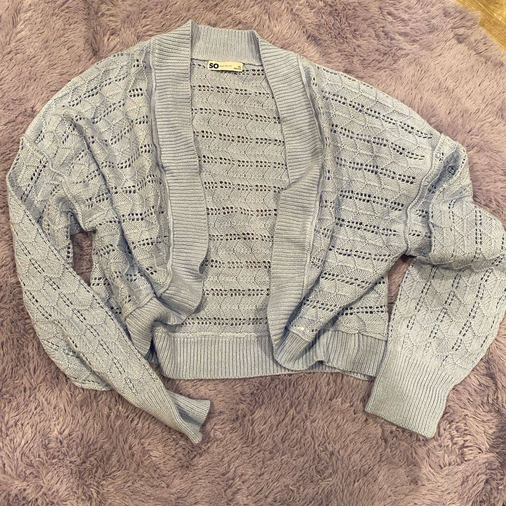 Light Blue Knitted Cardigan size XL